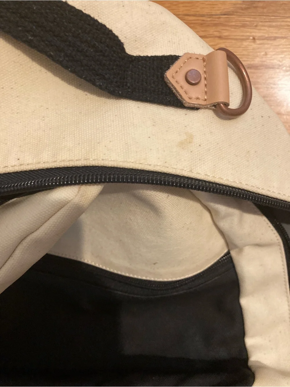 Petunia Pickle Bottom Two-Tone Black and Cream Sling Backpack